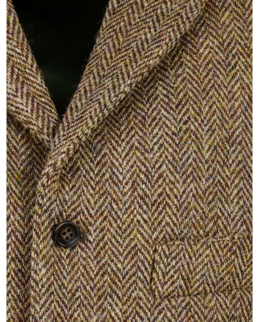 Wellington of Bilmore Wales gilet bruin scheerwol