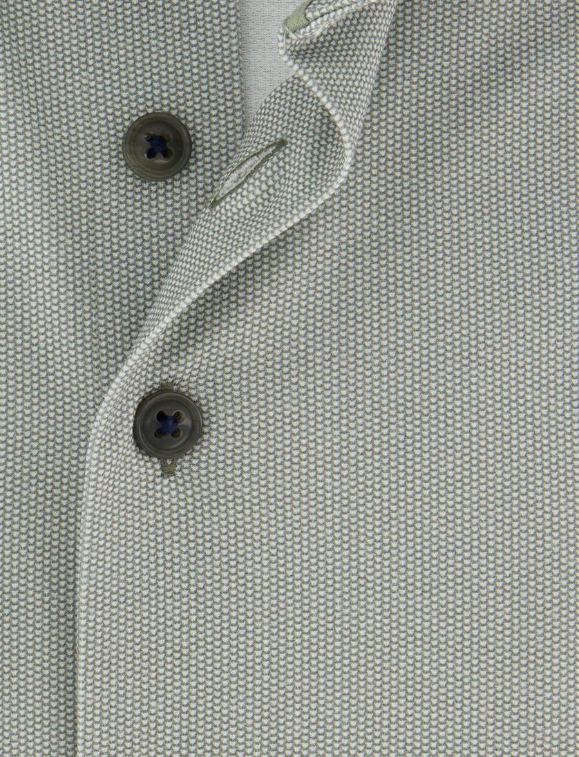 Overhemd R2 Amsterdam Groen mouwlengte 7 knitted katoen