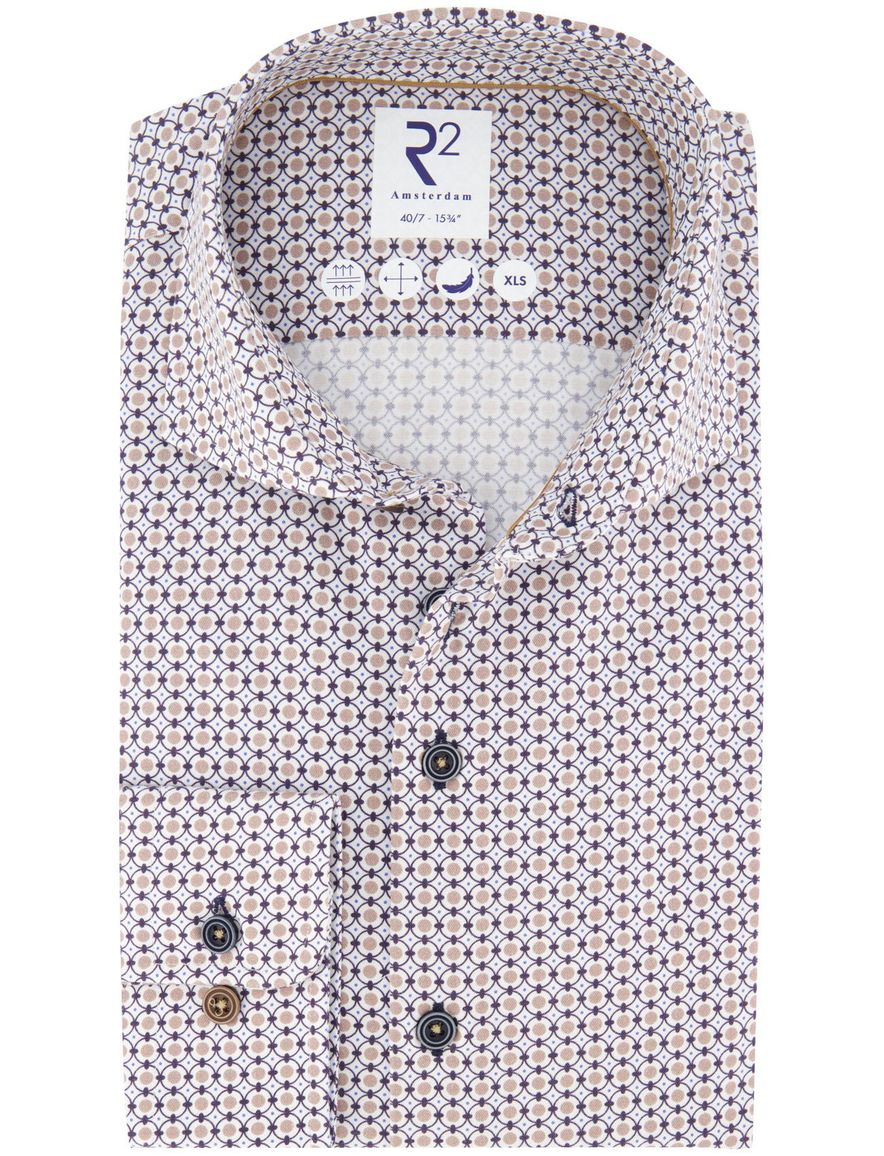 overhemd mouwlengte 7 beige R2