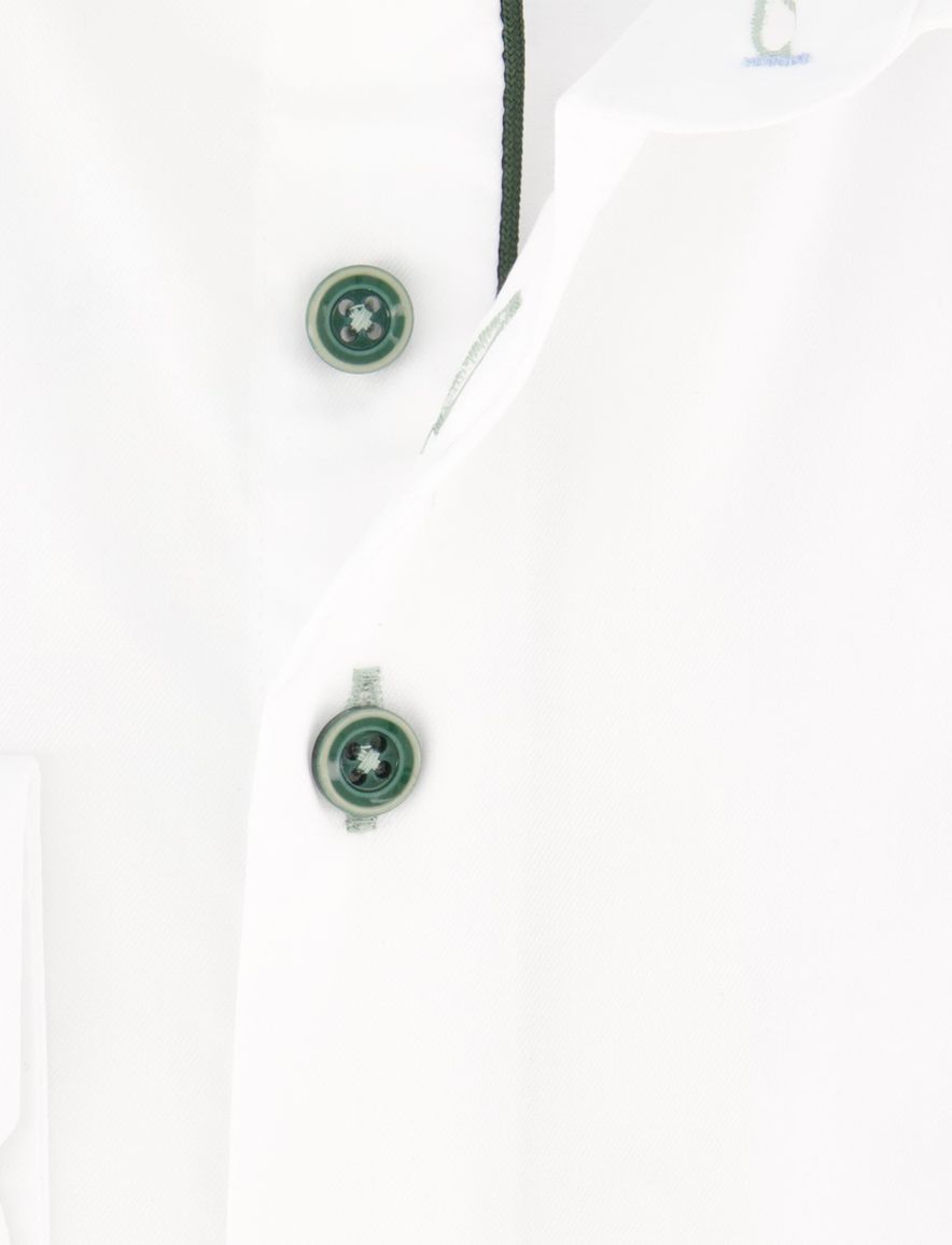 R2 overhemd effen wit katoen