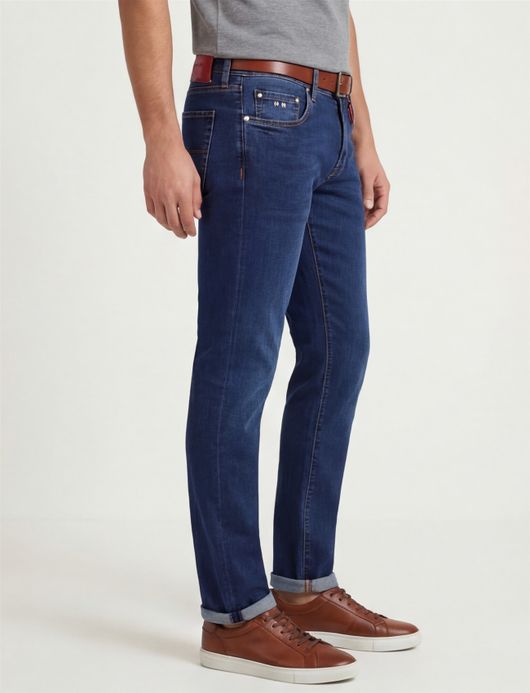 Tramarossa jeans katoen donkerblauw