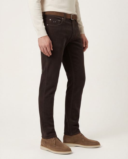 Tramarossa pantalon katoen bruin