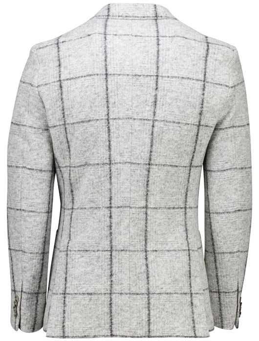 Gentiluomo Colbert grijs geruit wol normale fit