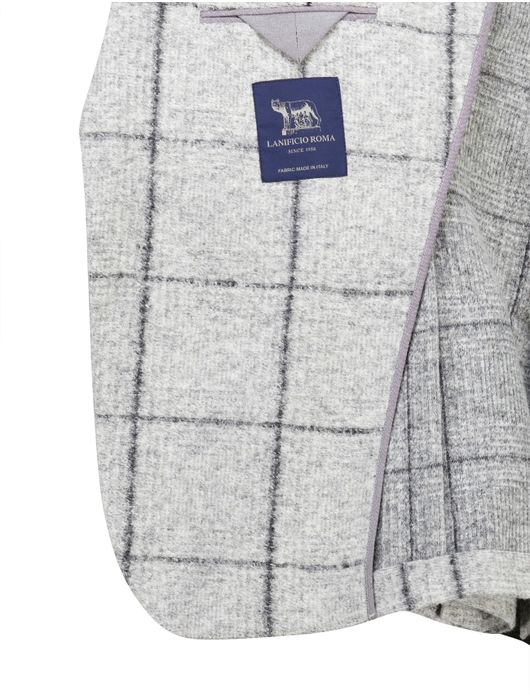 Gentiluomo Colbert grijs geruit wol normale fit