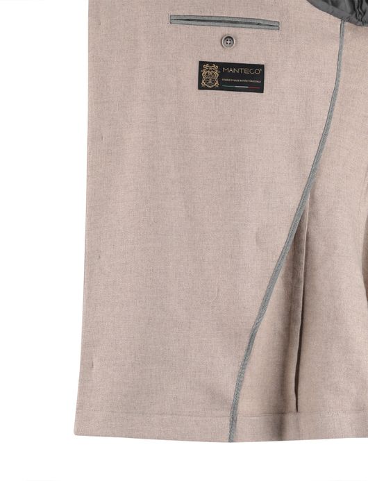 Bugatti Vest Grijs structuur bruine randjes