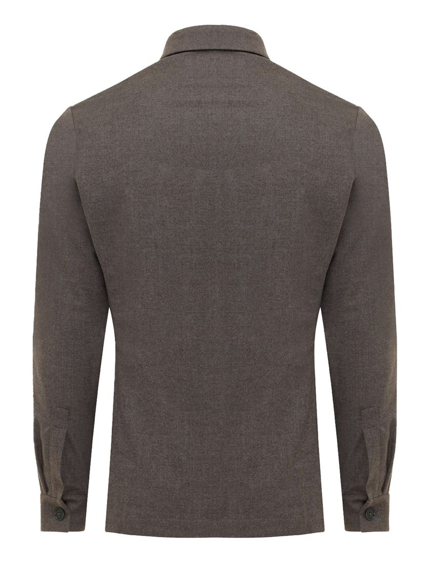 Overshirt Gentiluomo bruin wol