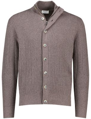 Gentiluomo Gentiluomo vest met rits en knopen bruin