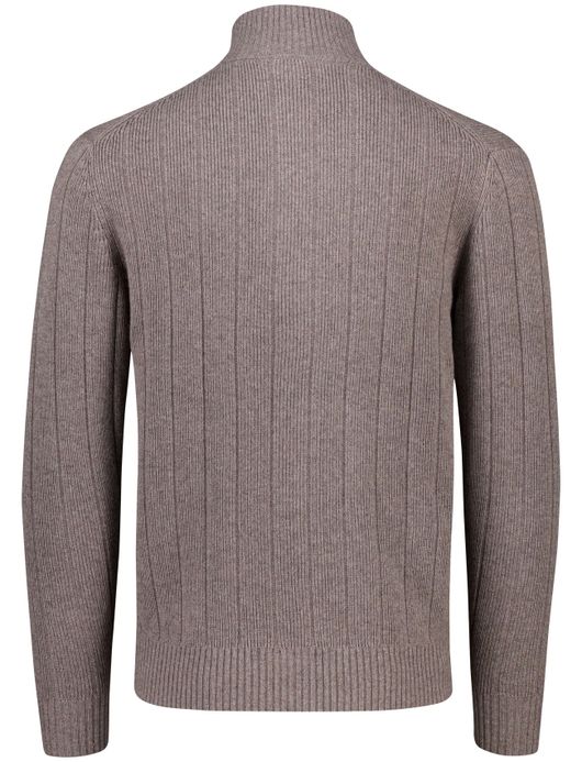 Gentiluomo vest met rits en knopen bruin