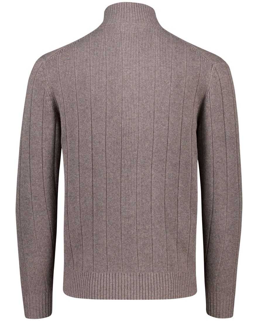 Gentiluomo vest met rits en knopen bruin