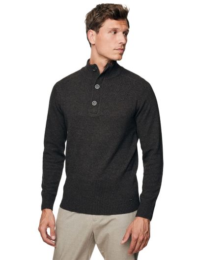 Gentiluomo Gentiluomo trui met rits en knopen bruin