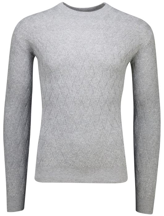 Gentiluomo trui knit grijs ronde hals viscose