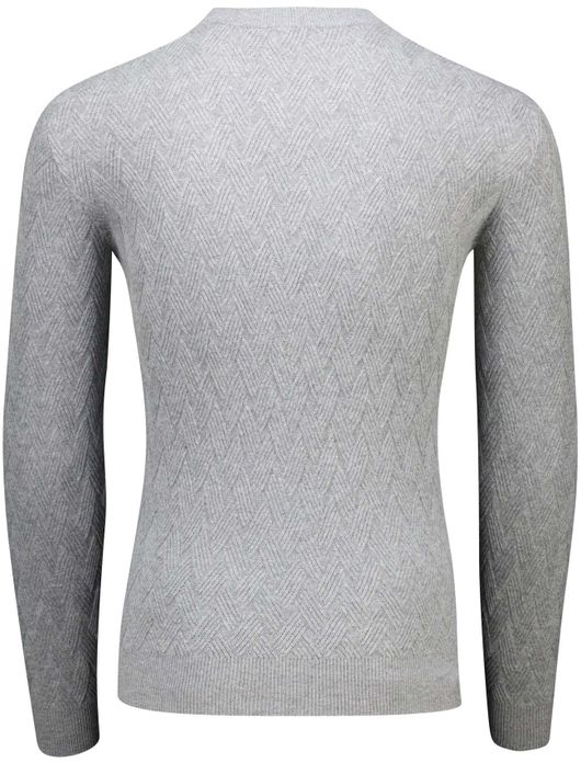Gentiluomo trui knit grijs ronde hals viscose