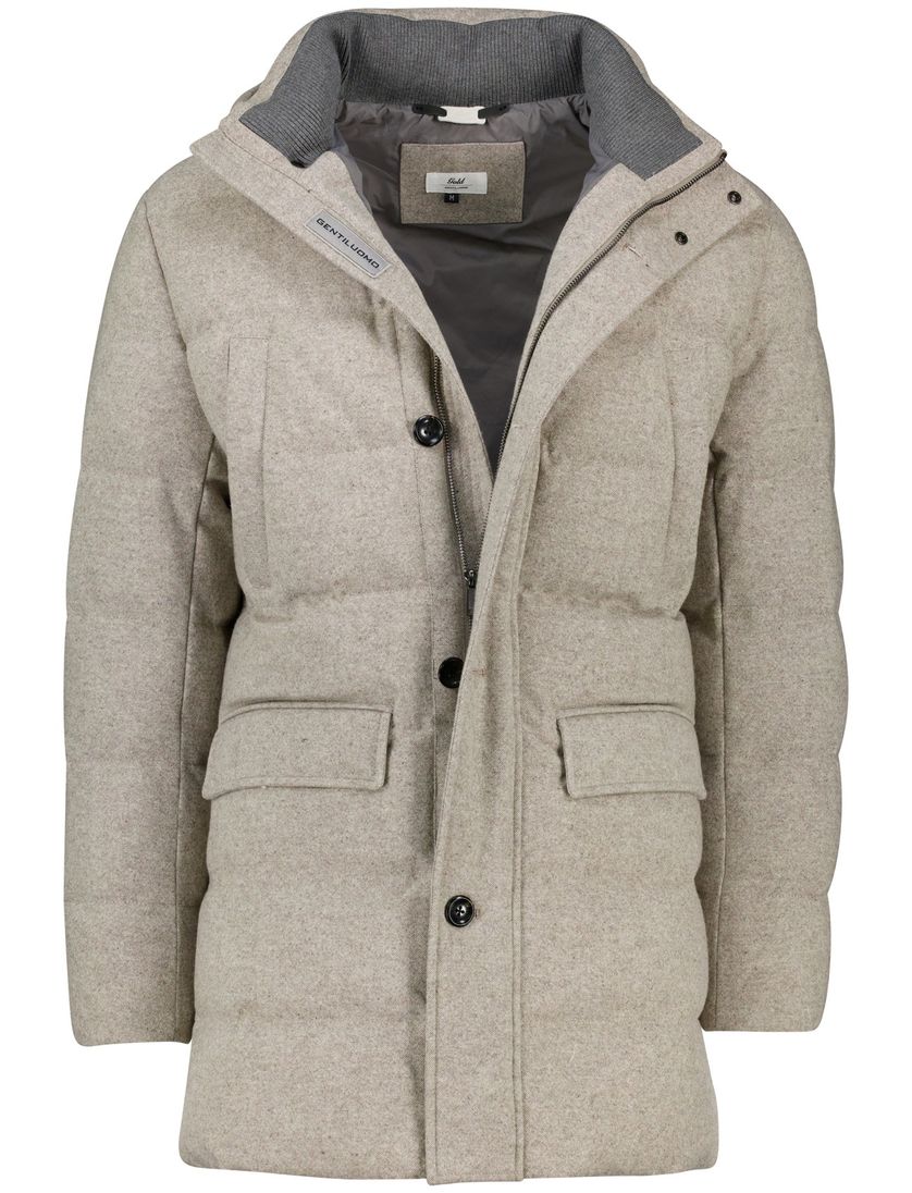 Gentiluomo Brunello winterjas wol lichtbruin