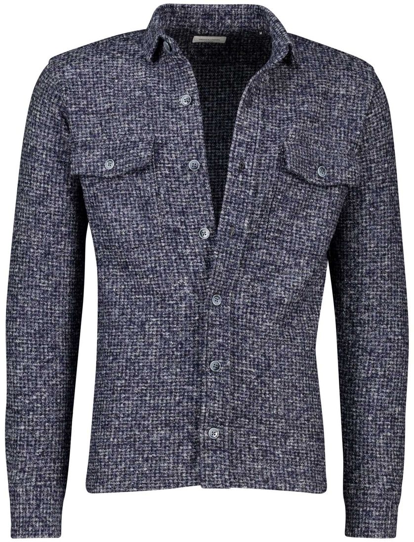 Gentiluomo overshirt wolblend blauw