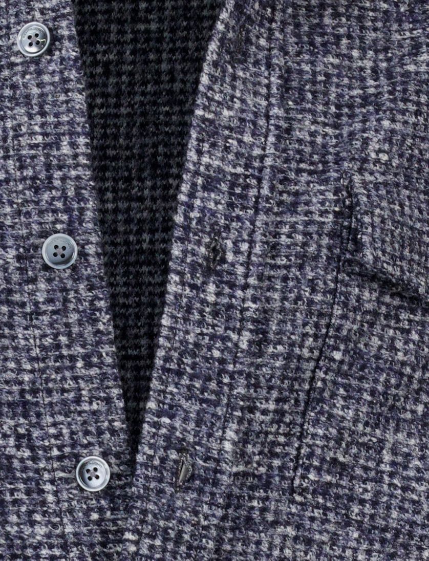 Gentiluomo overshirt wolblend blauw