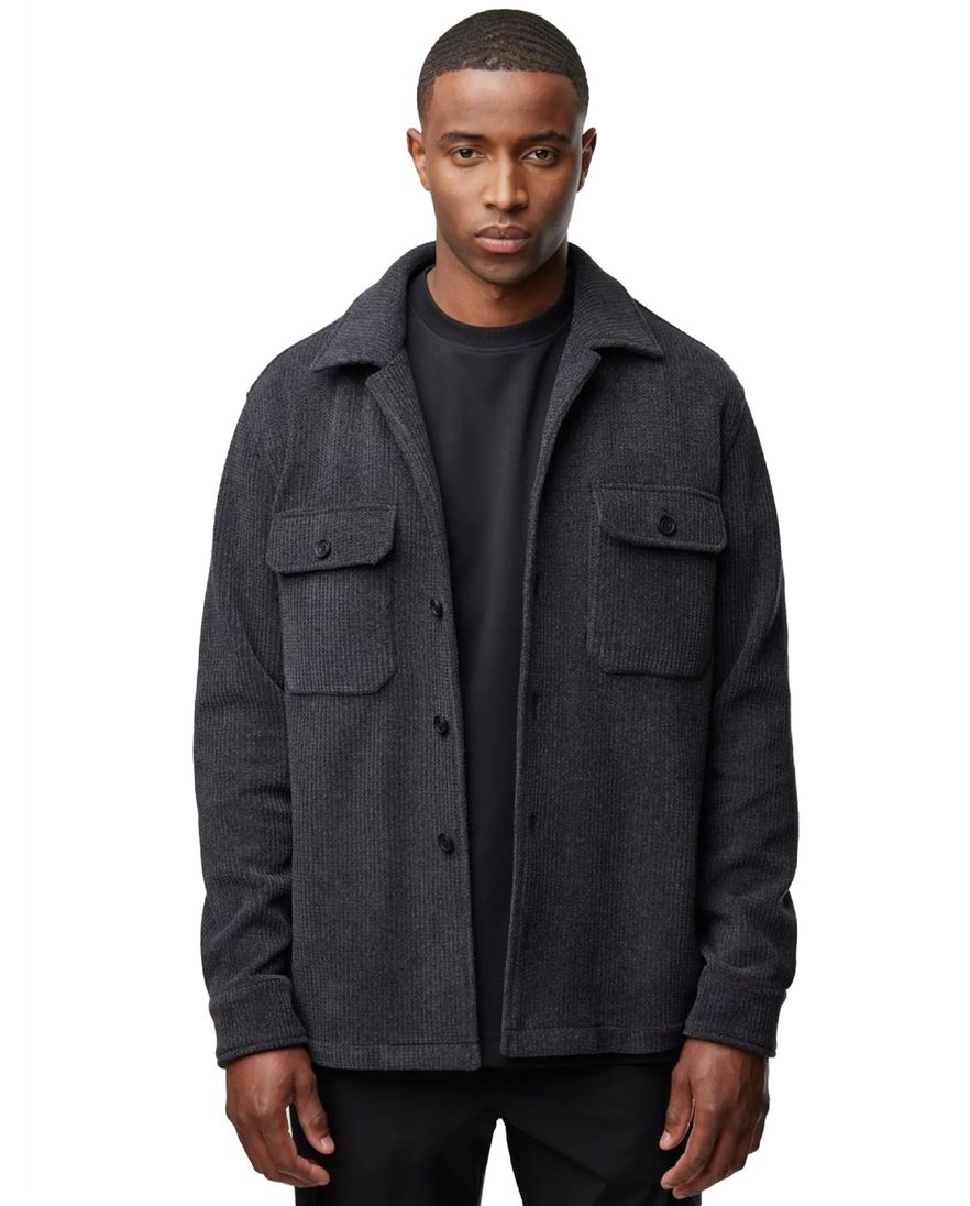 Genti overshirt grijs effen normale fit