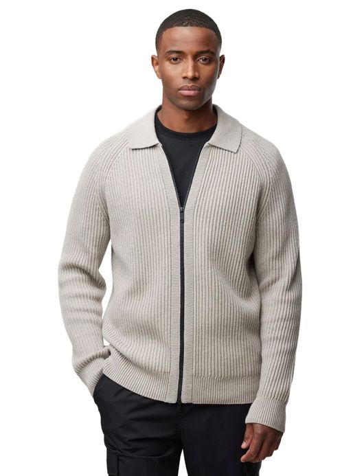 Genti half zip trui beige gebreid