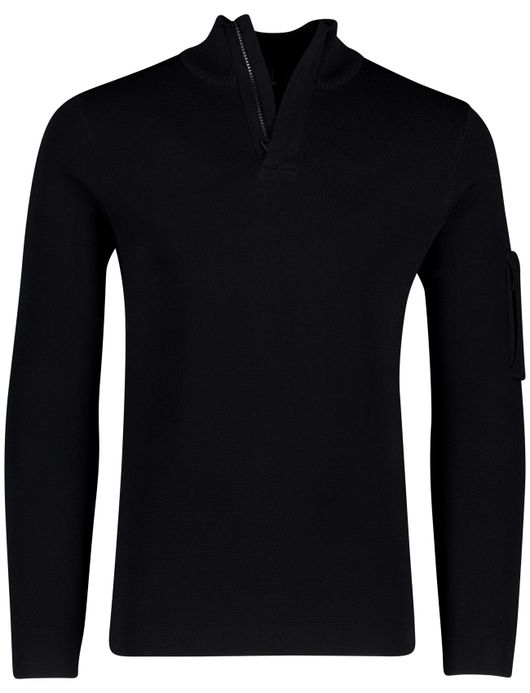 Genti half zip trui zwart