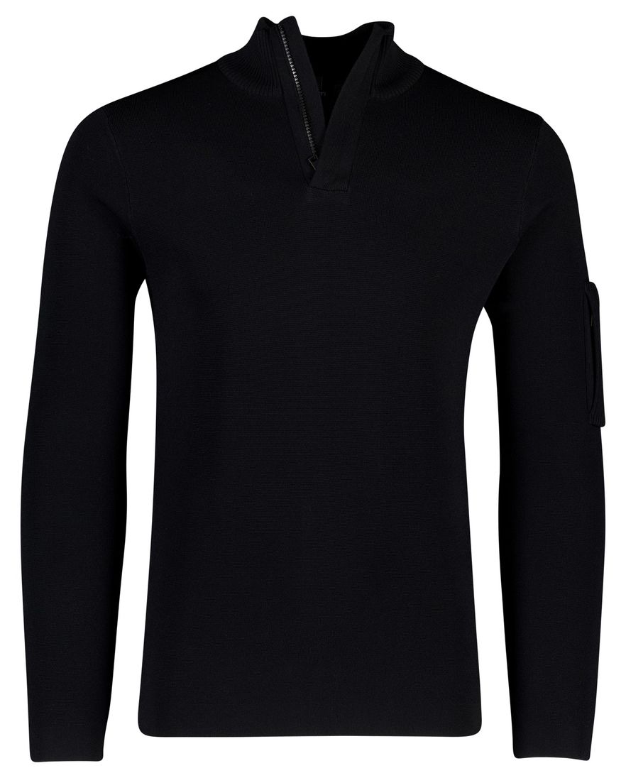 Genti half zip trui zwart