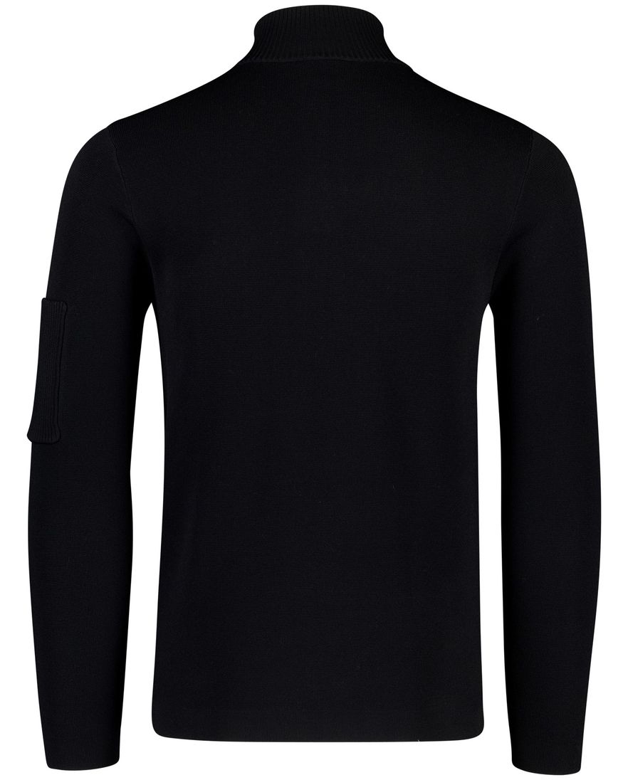 Genti half zip trui zwart