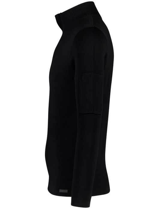 Genti half zip trui zwart