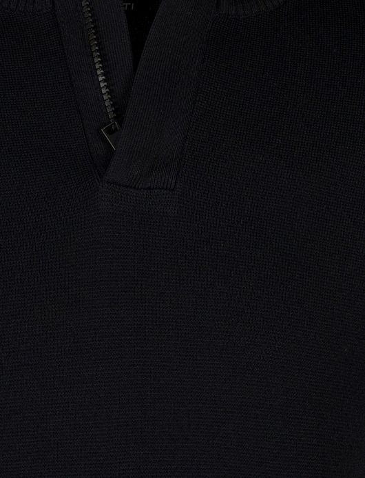Genti half zip trui zwart