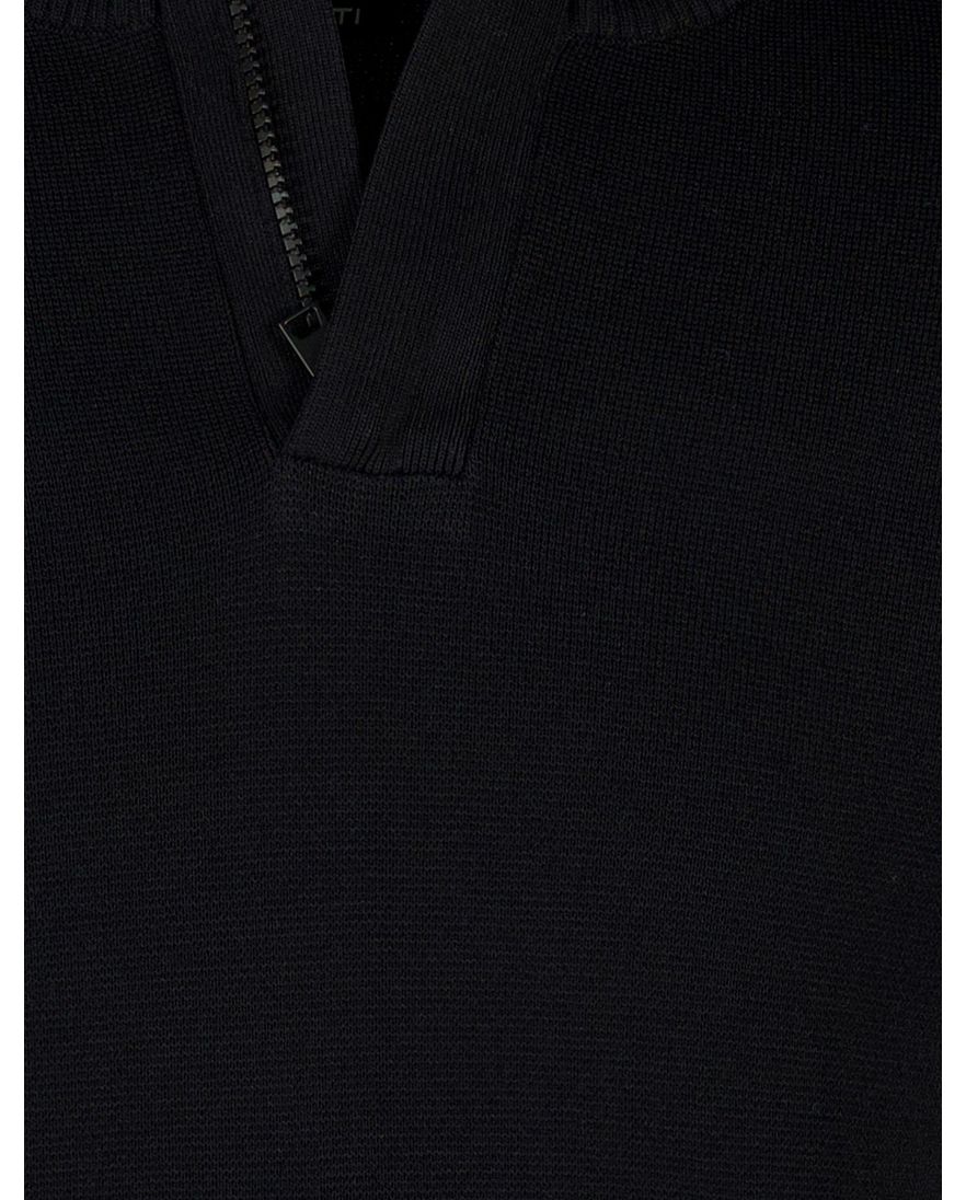 Genti half zip trui zwart