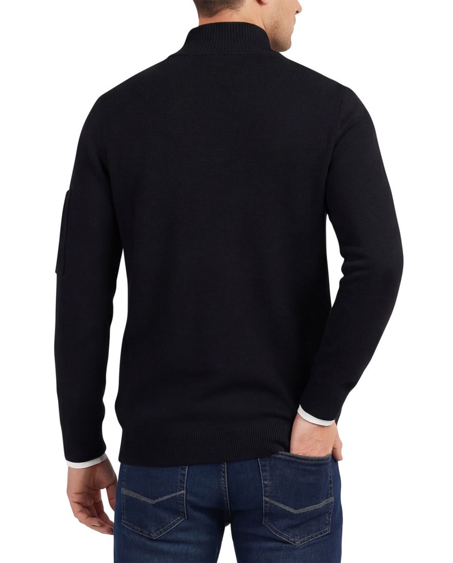 Genti half zip trui zwart