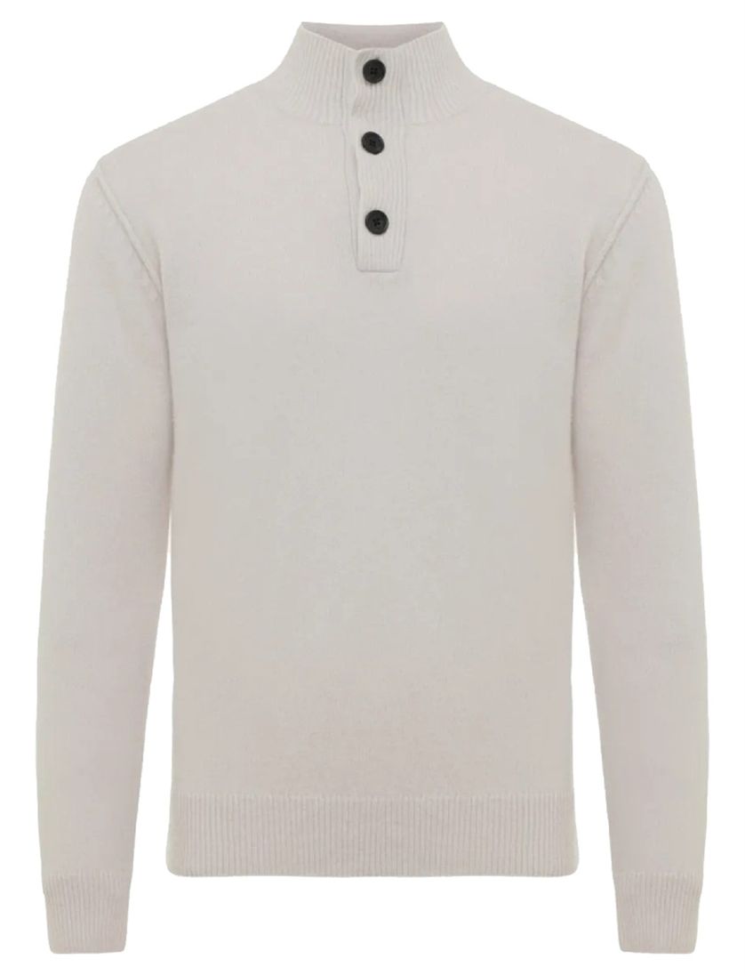 trui Genti effen creme normale fit wol