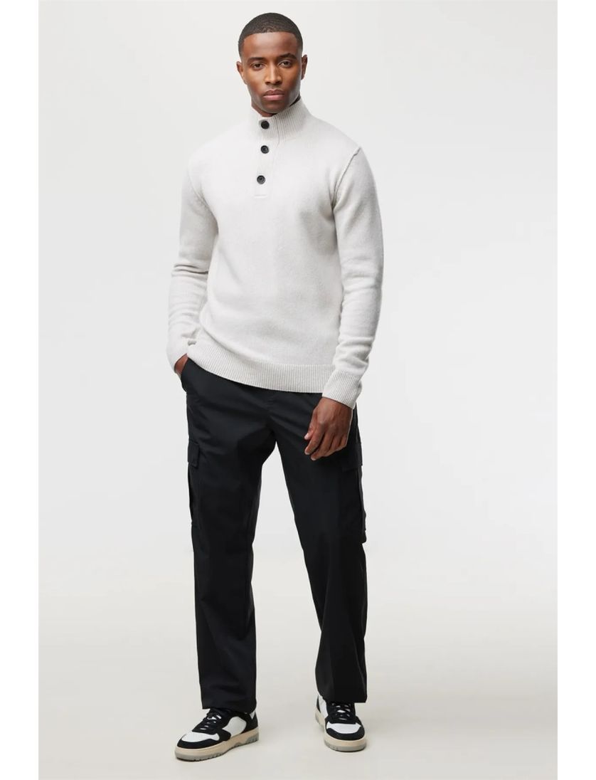 trui Genti effen creme normale fit wol