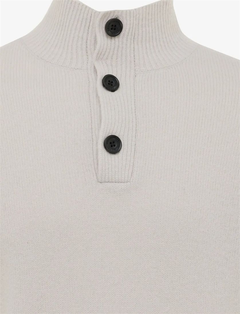 trui Genti effen creme normale fit wol