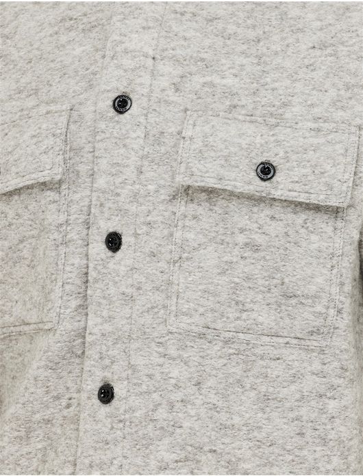 Genti overshirt grijs gemeleerd