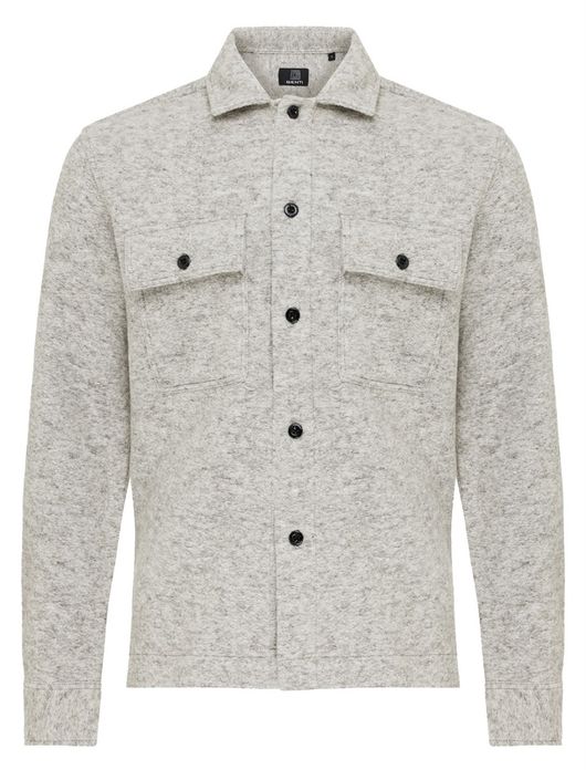 Genti overshirt grijs gemeleerd