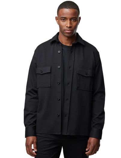 Genti casual overhemd zwart Gentiluomo