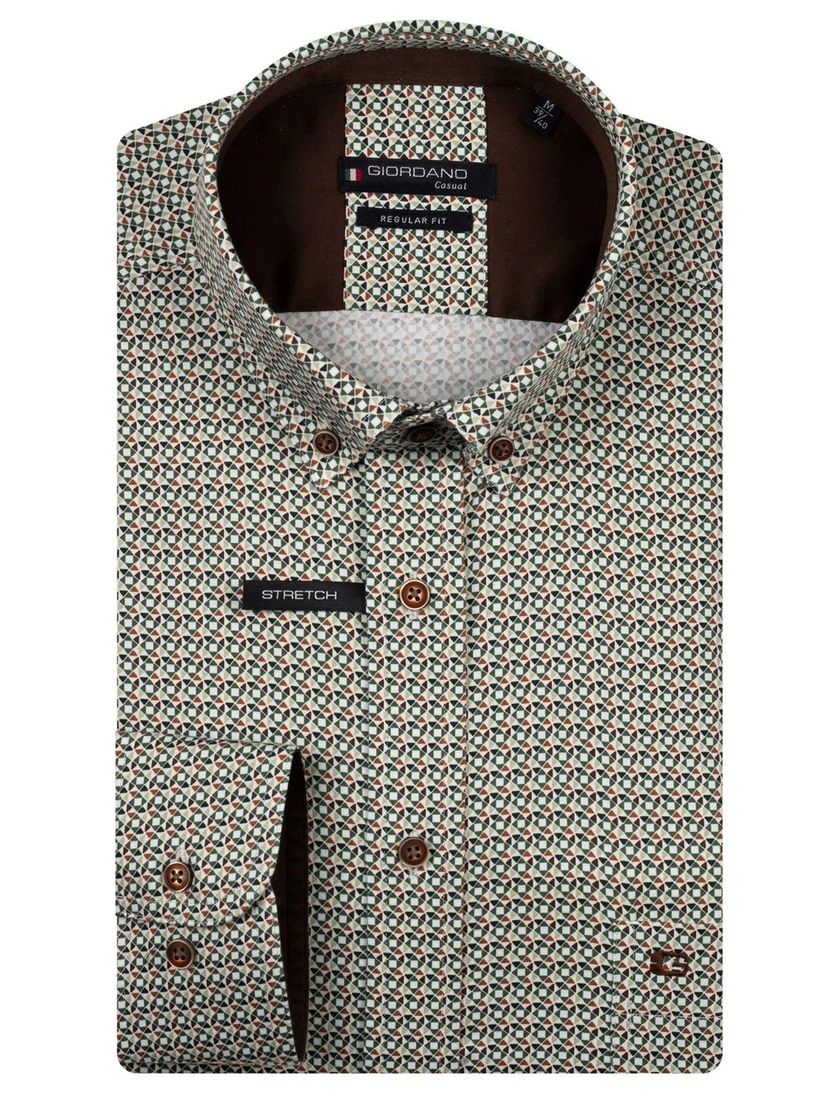casual overhemd Giordano groen