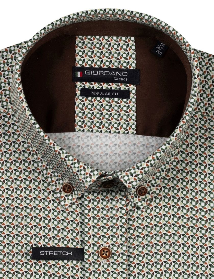 casual overhemd Giordano groen