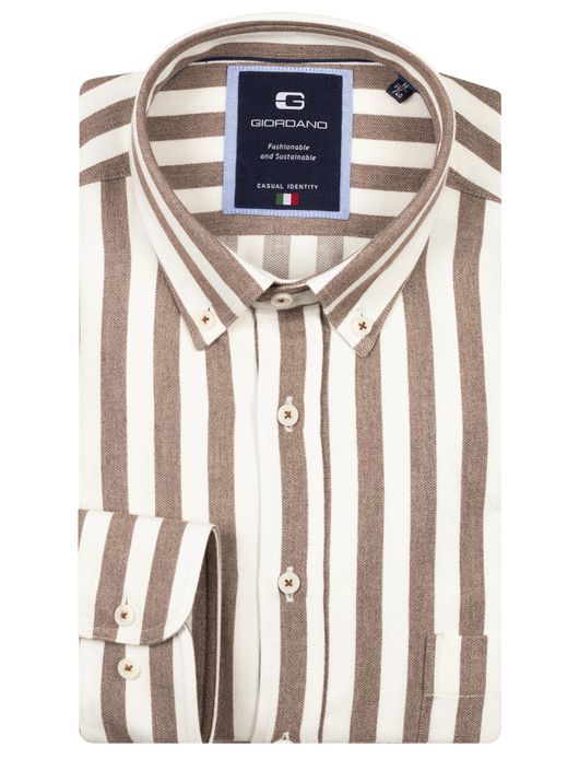casual overhemd bruin Giordano