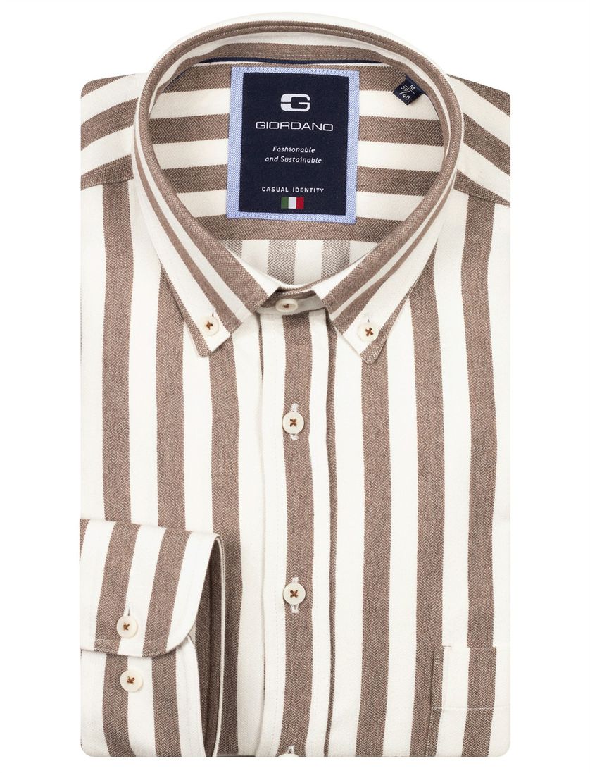 casual overhemd Giordano bruin