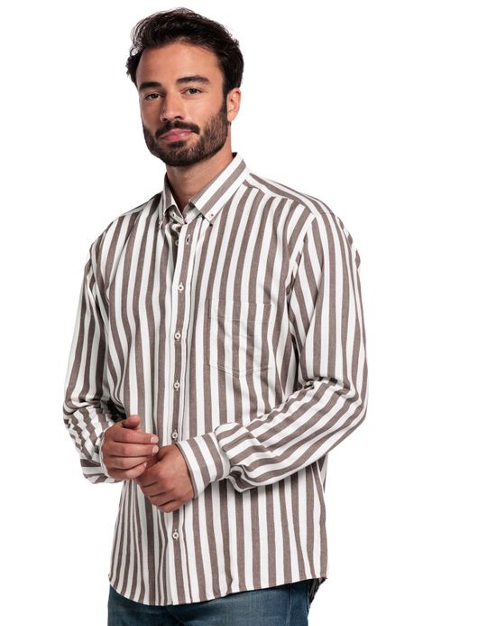 casual overhemd bruin Giordano