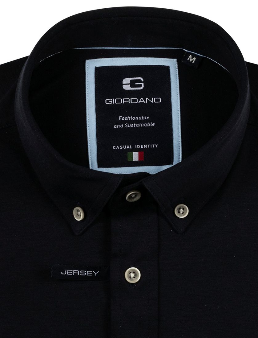 casual overhemd Giordano donkerblauw