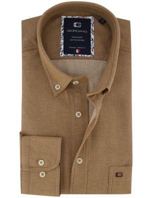 Giordano Giordano overhemd bruin
