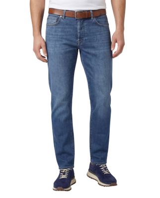 Barmas Barmas blauw effen jeans denim normale fit