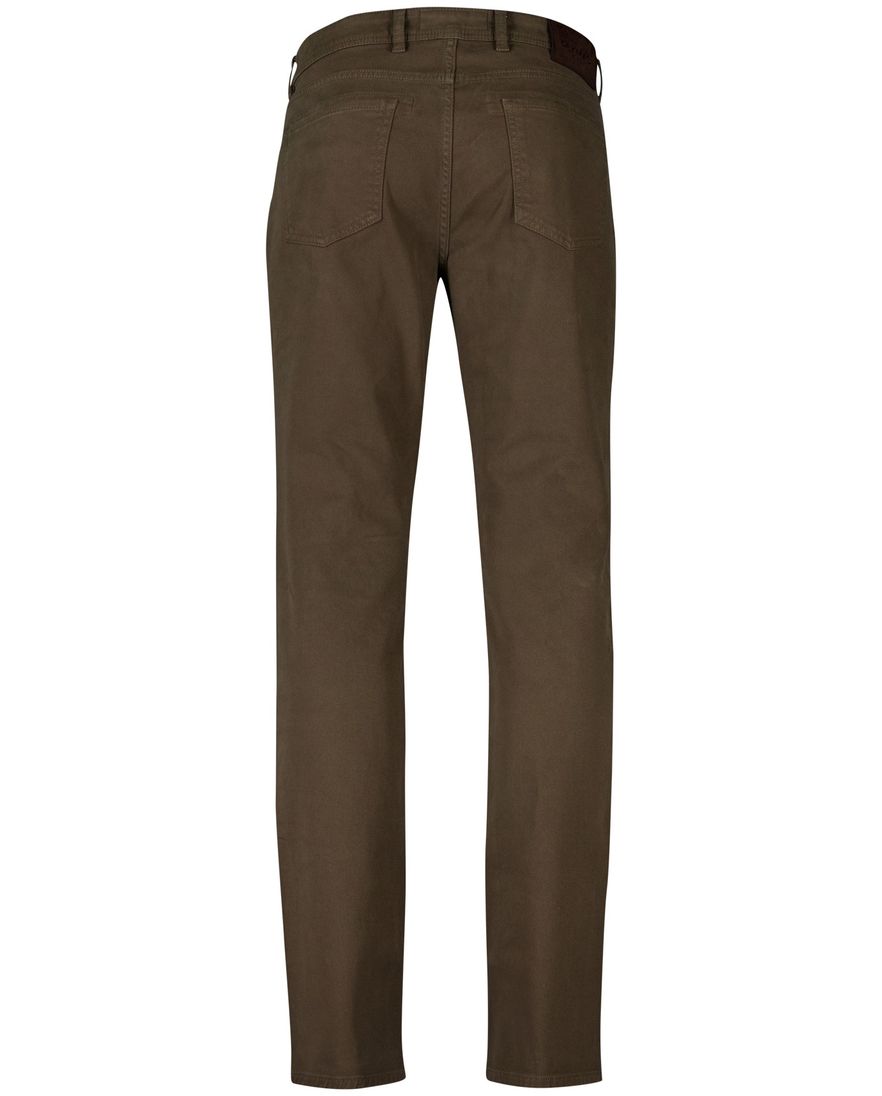 Barmas Dean pantalon bruin katoen zonder omslag