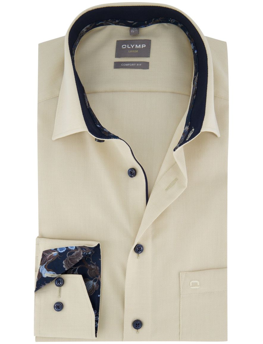 business overhemd beige Olymp Luxor Comfort Fit