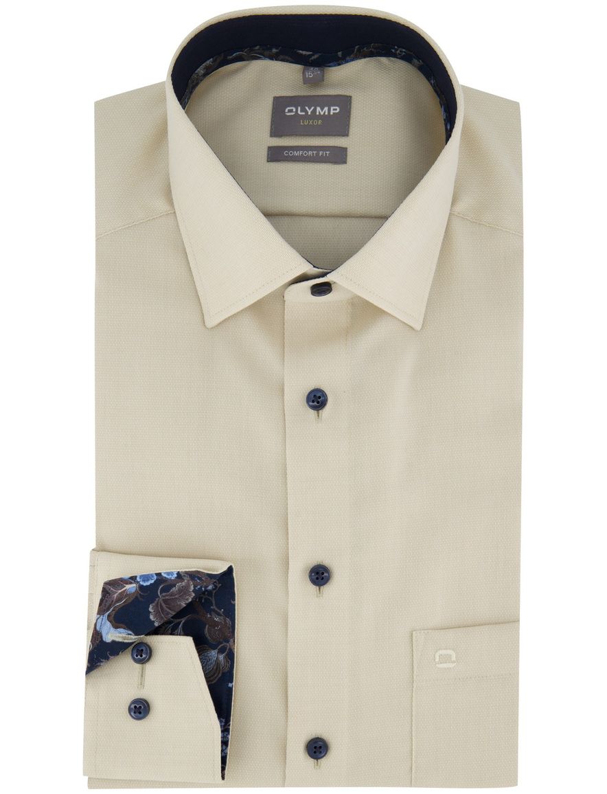 business overhemd beige Olymp Luxor Comfort Fit