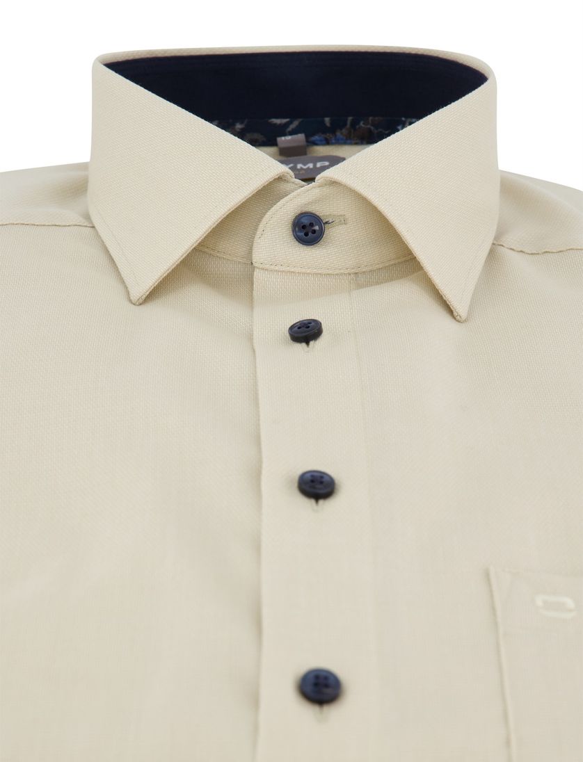 overhemd Olymp Luxor Comfort Fit beige strijkvrij