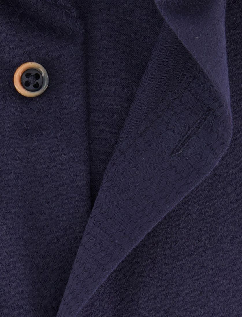 katoenen overhemd Olymp wijde fit donkerblauw