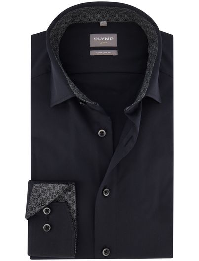 Olymp business overhemd zwart Olymp Luxor Comfort Fit