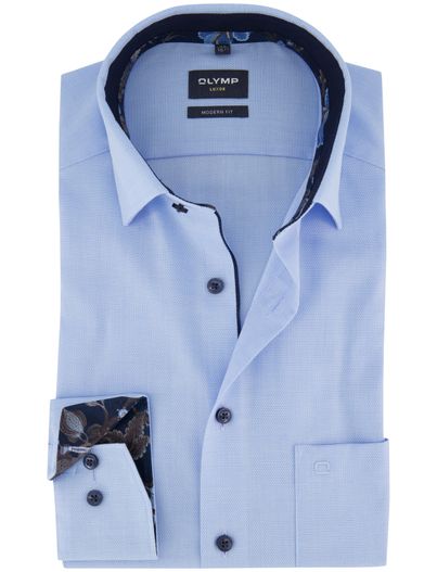Olymp business overhemd lichtblauw Olymp Luxor Modern Fit