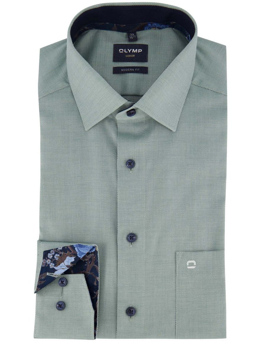 business overhemd groen Olymp Luxor Modern Fit